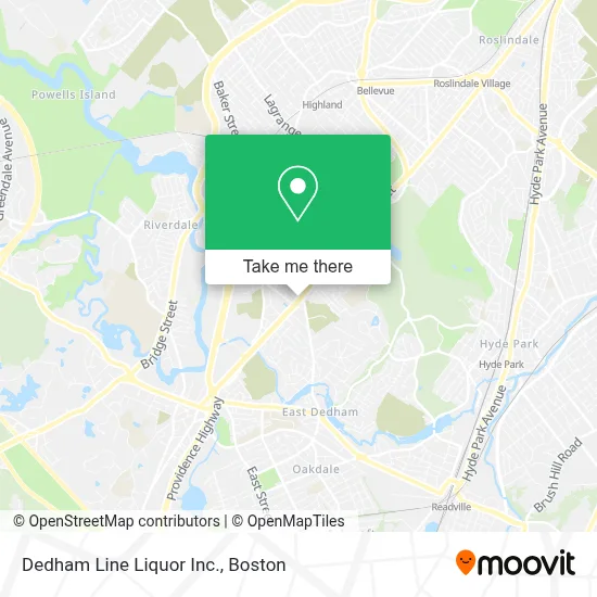 Dedham Line Liquor Inc. map
