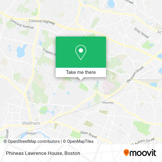 Phineas Lawrence House map