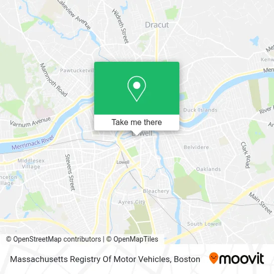 Massachusetts Registry Of Motor Vehicles map