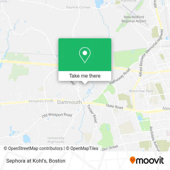 Sephora at Kohl's map