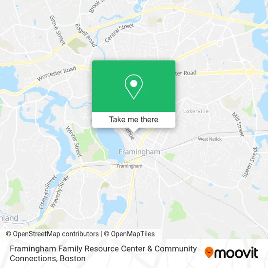 Framingham Family Resource Center & Community Connections map