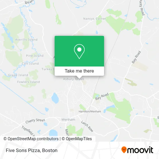 Five Sons Pizza map