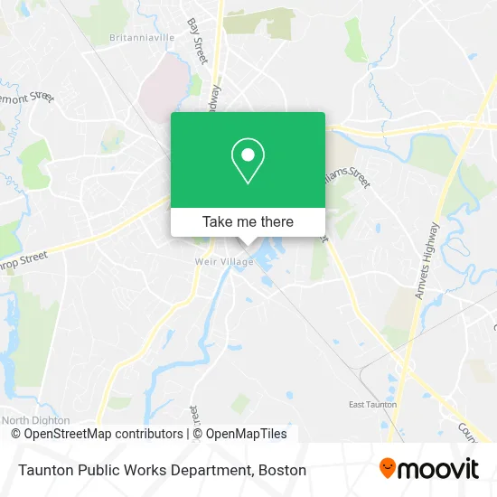 Taunton Public Works Department map