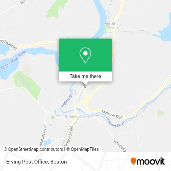 Erving Post Office map