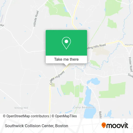 Southwick Collision Center map