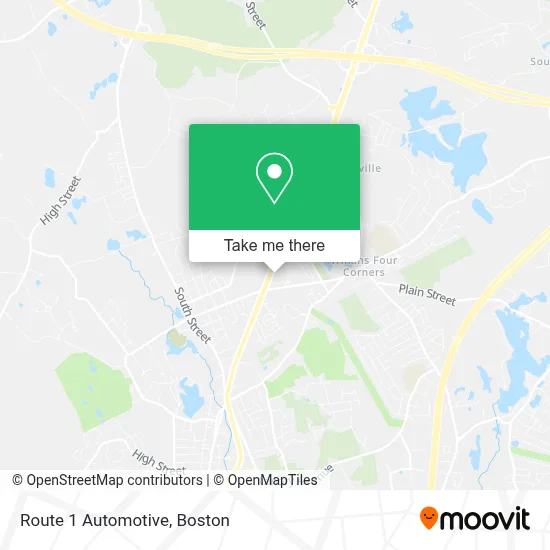 Route 1 Automotive map