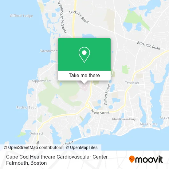 Cape Cod Healthcare Cardiovascular Center - Falmouth map