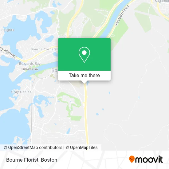 Bourne Florist map