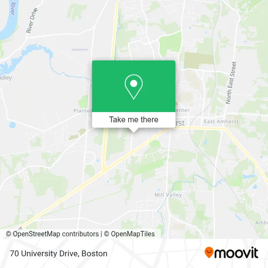 70 University Drive map