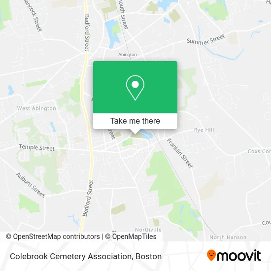 Colebrook Cemetery Association map