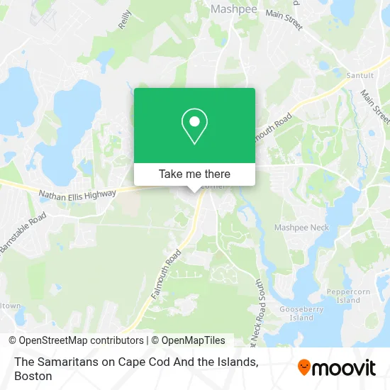 The Samaritans on Cape Cod And the Islands map