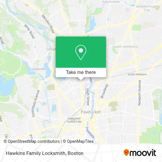 Hawkins Family Locksmith map