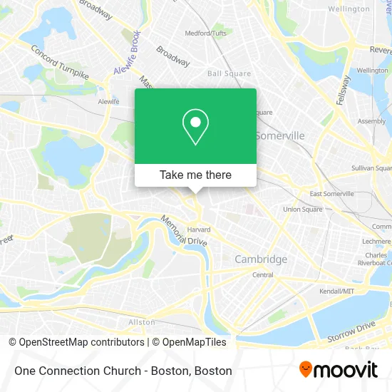 One Connection Church - Boston map