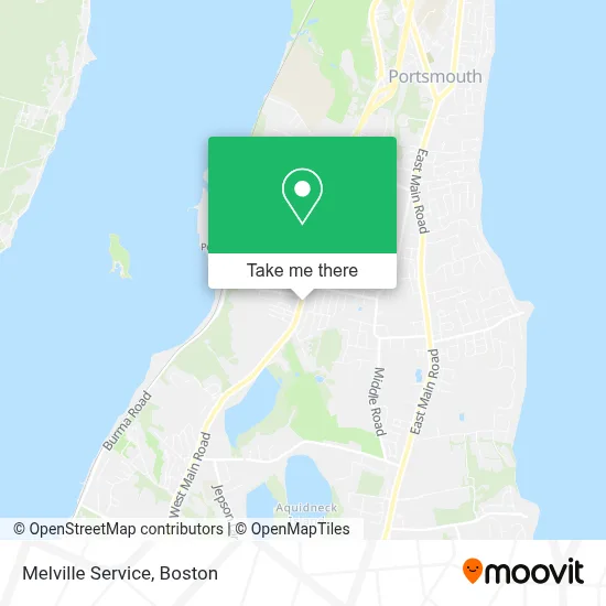 Melville Service map