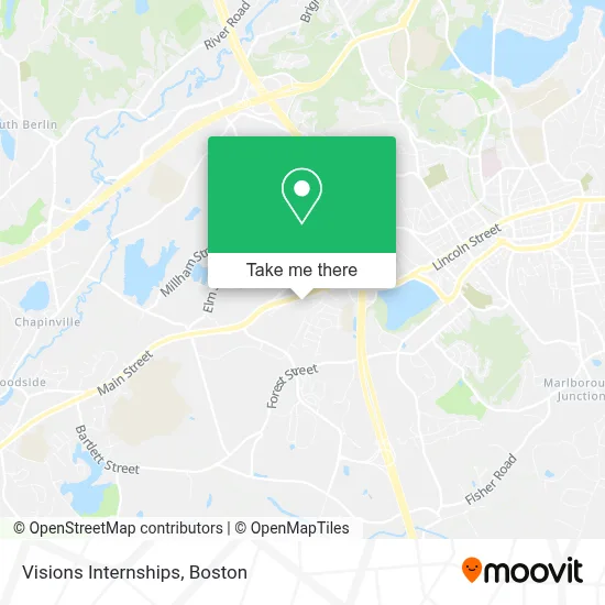 Visions Internships map