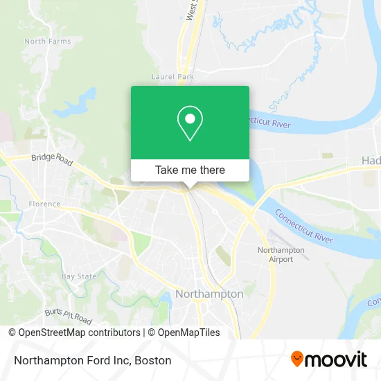 Northampton Ford Inc map