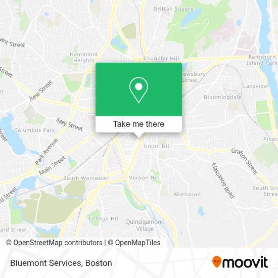 Bluemont Services map