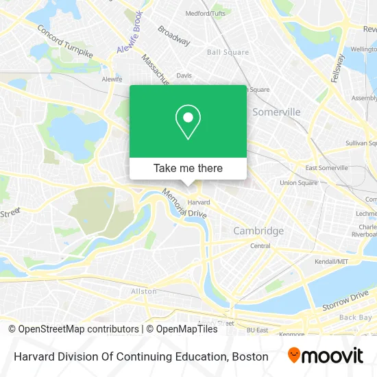 Harvard Division Of Continuing Education map
