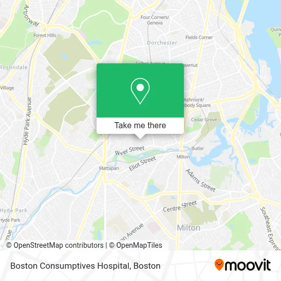 Boston Consumptives Hospital map