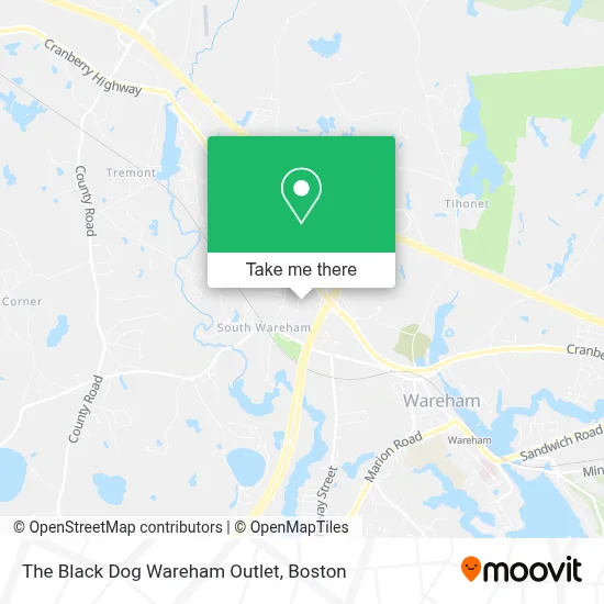 The Black Dog Wareham Outlet map