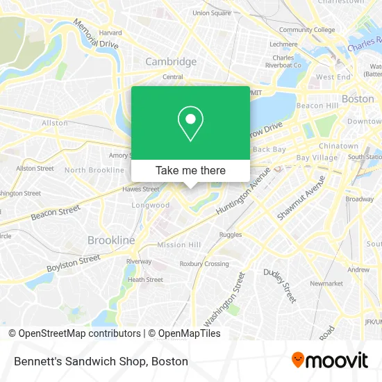 Bennett's Sandwich Shop map