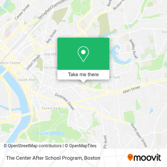 The Center After School Program map
