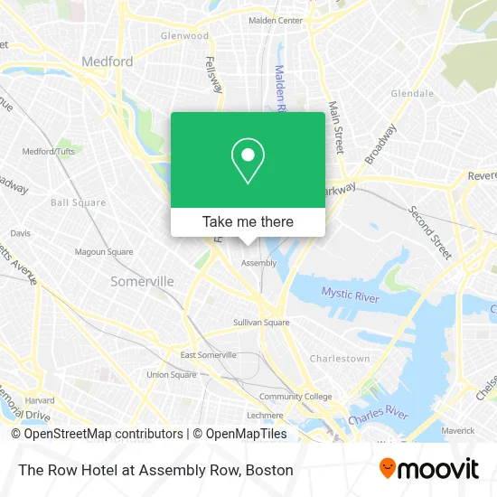 The Row Hotel at Assembly Row map