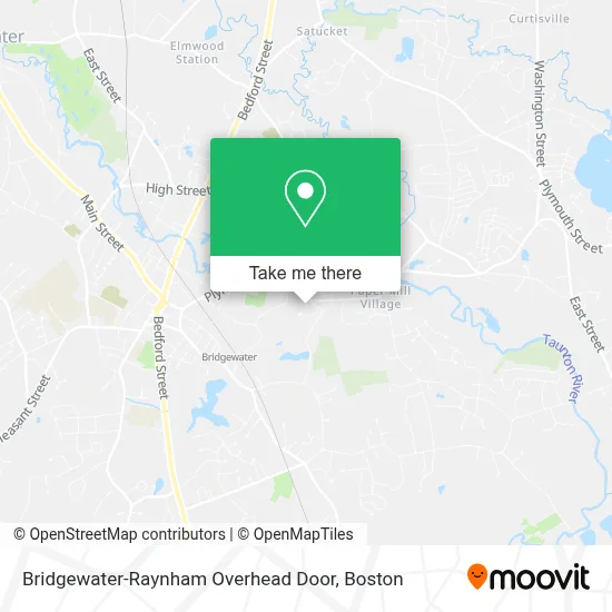 Bridgewater-Raynham Overhead Door map