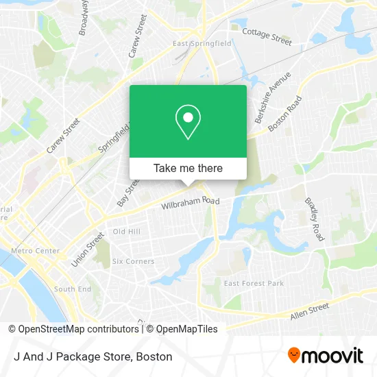 J And J Package Store map