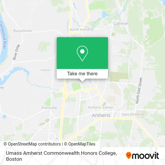 Umass Amherst Commonwealth Honors College map