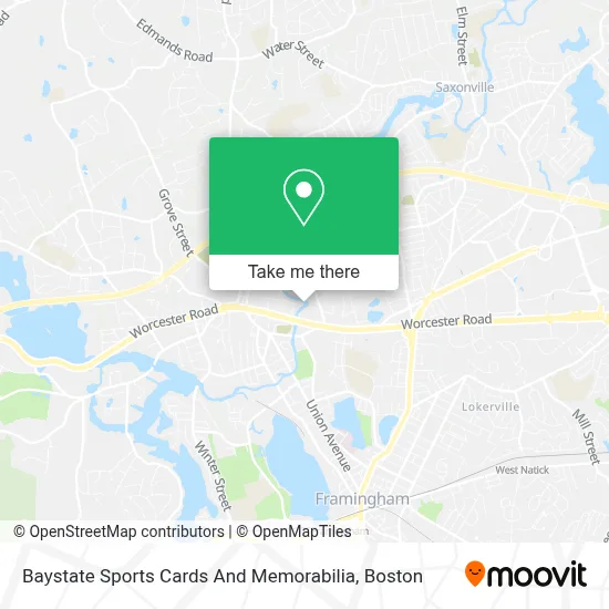 Baystate Sports Cards And Memorabilia map