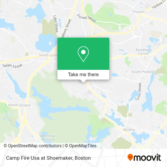 Camp Fire Usa at Shoemaker map