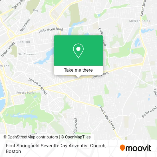 First Springfield Seventh-Day Adventist Church map