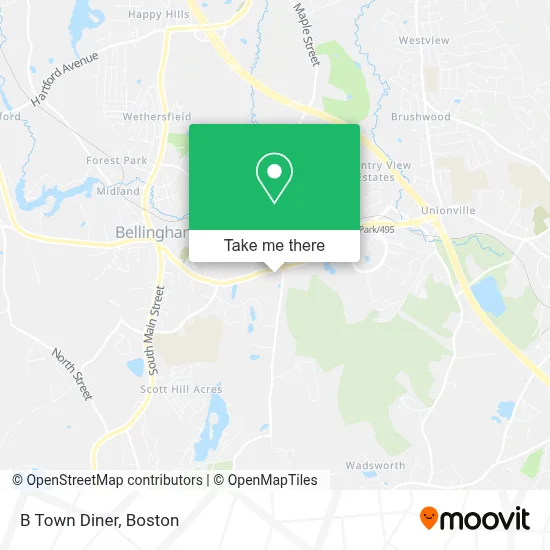B Town Diner map