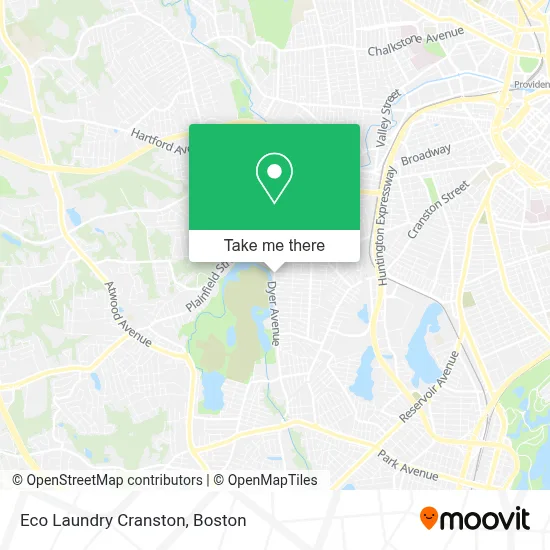 Eco Laundry Cranston map