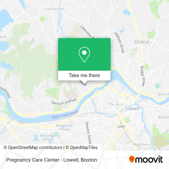 Pregnancy Care Center - Lowell map