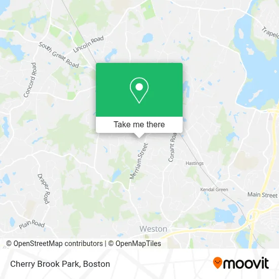 Cherry Brook Park map