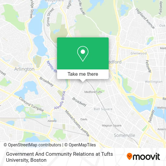 Government And Community Relations at Tufts University map