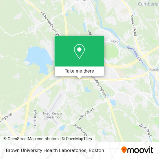 Brown University Health Laboratories map