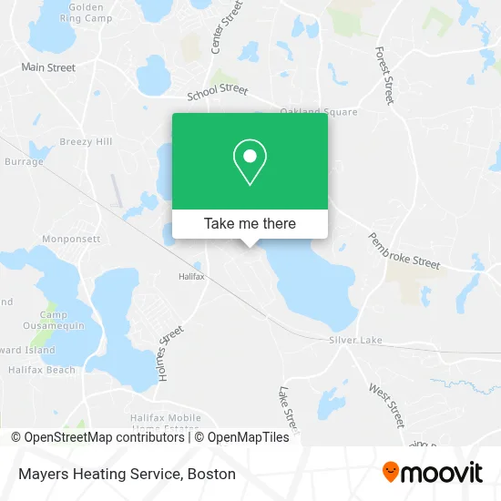 Mayers Heating Service map