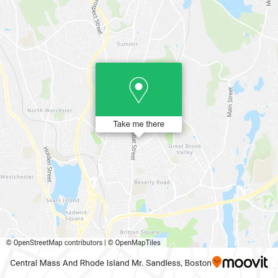 Central Mass And Rhode Island Mr. Sandless map