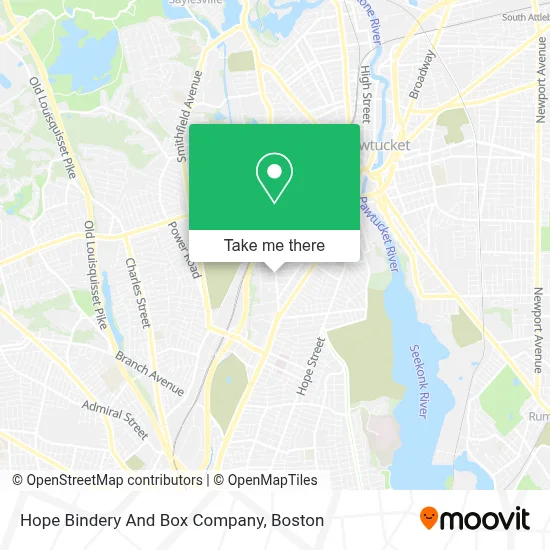 Hope Bindery And Box Company map