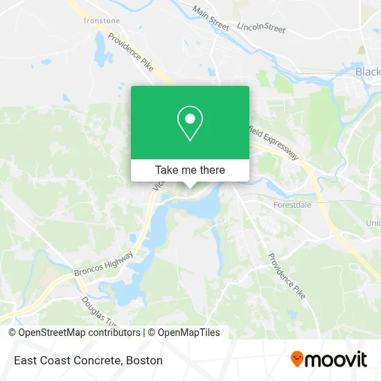 East Coast Concrete map
