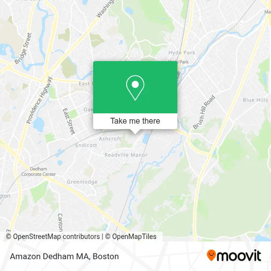 Amazon Dedham MA map