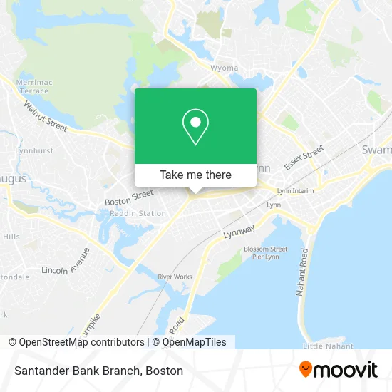Santander Bank Branch map