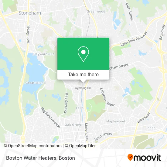 Boston Water Heaters map