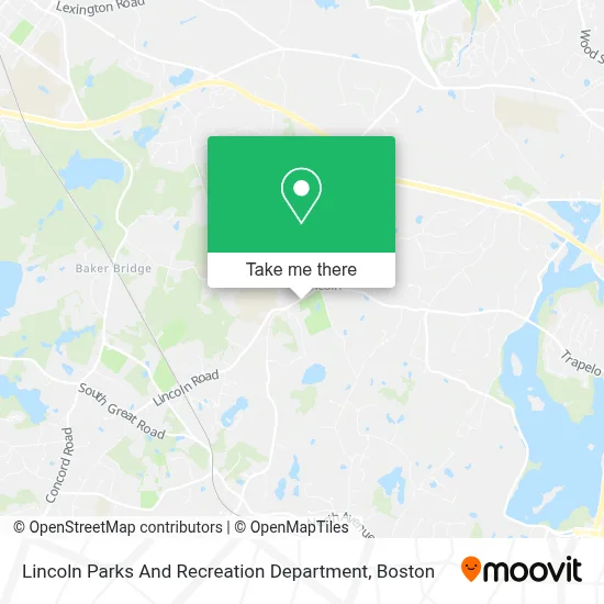 Lincoln Parks And Recreation Department map