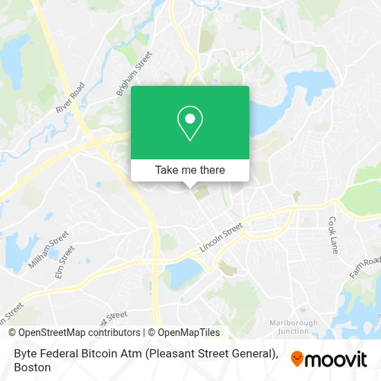 Byte Federal Bitcoin Atm (Pleasant Street General) map