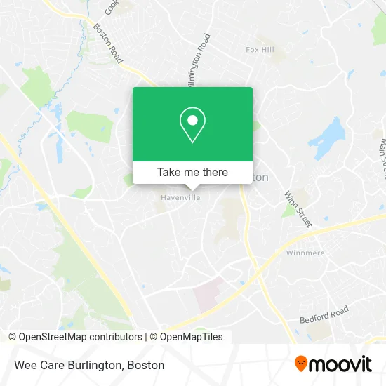 Wee Care Burlington map