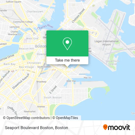 Seaport Boulevard Boston map